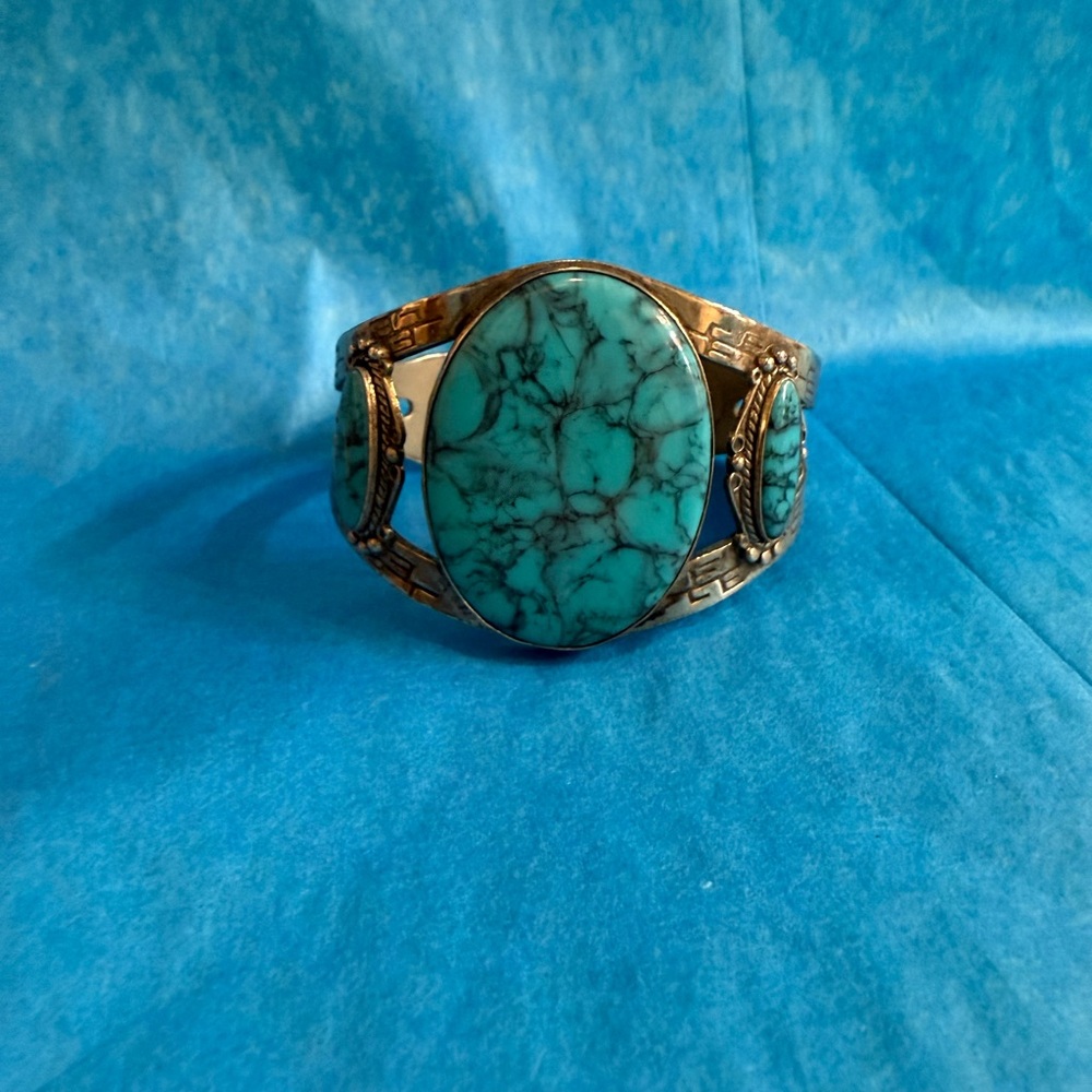 Turquoise Stone Cuff Bracelet